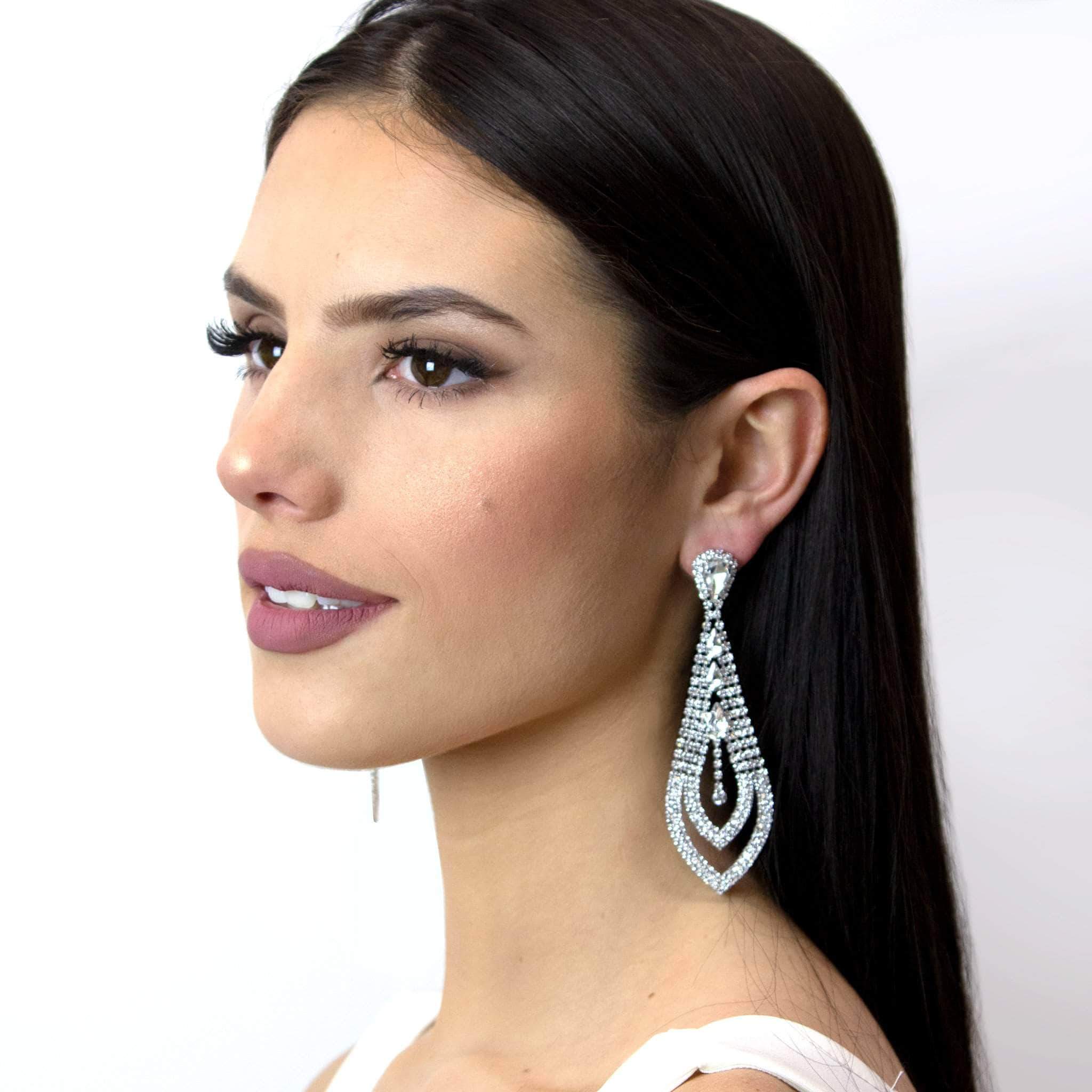 #17025 - Necktie Dangle Earrings - 3.75"